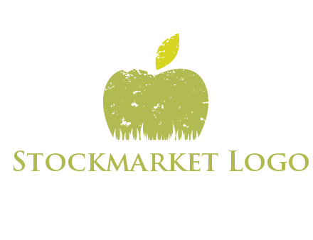 green apple grunge healthcare logo