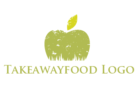 green apple grunge healthcare logo