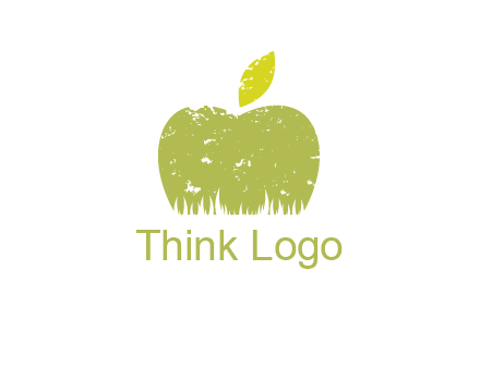 green apple grunge healthcare logo