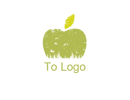 green apple grunge healthcare logo