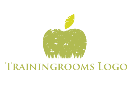 green apple grunge healthcare logo
