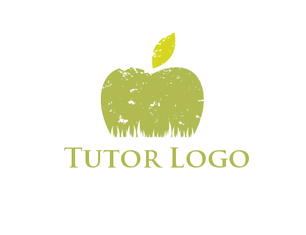 green apple grunge healthcare logo
