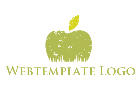 green apple grunge healthcare logo