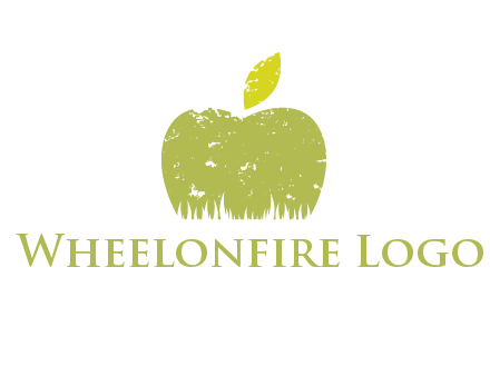 green apple grunge healthcare logo