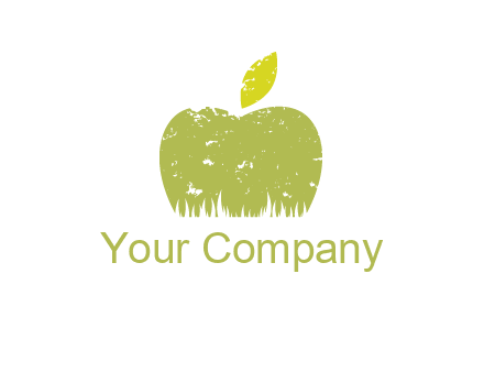 green apple grunge healthcare logo