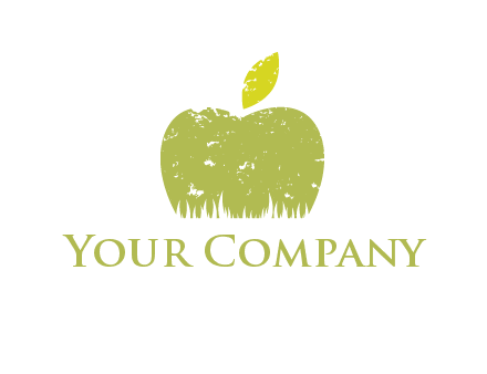 green apple grunge healthcare logo