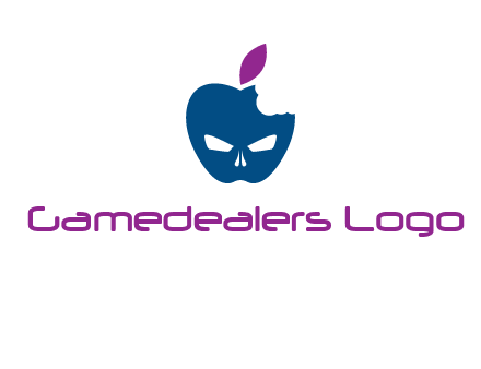 games logo with mask in apple