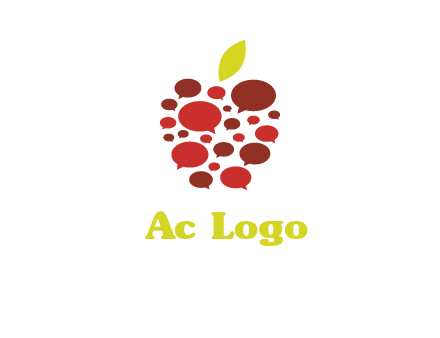 chat bubbles in apple communication logo