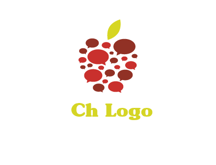 chat bubbles in apple communication logo