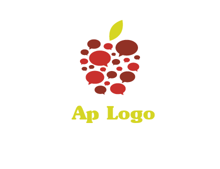 chat bubbles in apple communication logo