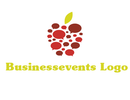 chat bubbles in apple communication logo