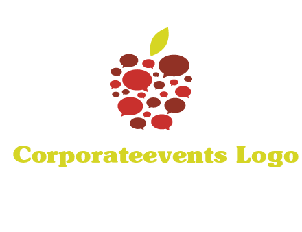 chat bubbles in apple communication logo