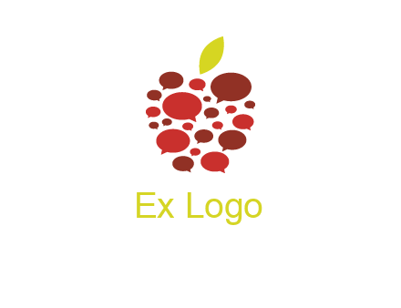 chat bubbles in apple communication logo