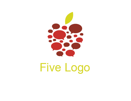 chat bubbles in apple communication logo