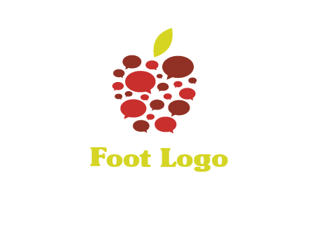 chat bubbles in apple communication logo