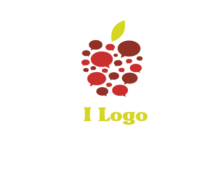 chat bubbles in apple communication logo