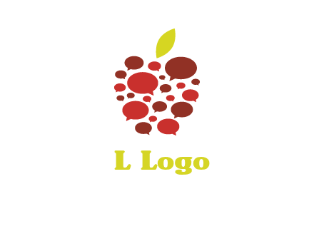 chat bubbles in apple communication logo