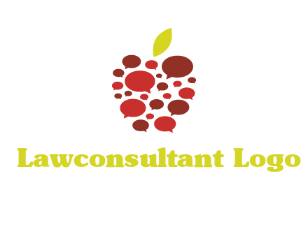 chat bubbles in apple communication logo