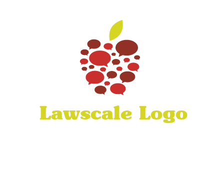chat bubbles in apple communication logo