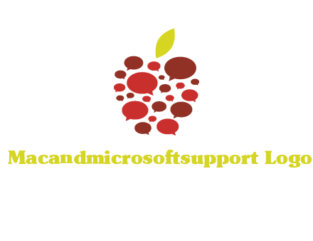 chat bubbles in apple communication logo