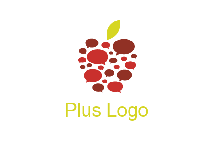 chat bubbles in apple communication logo