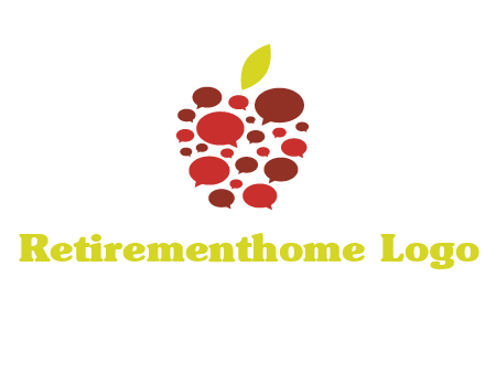 chat bubbles in apple communication logo