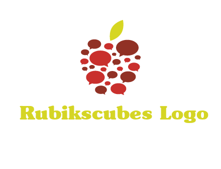 chat bubbles in apple communication logo