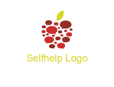 chat bubbles in apple communication logo