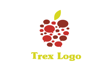 chat bubbles in apple communication logo
