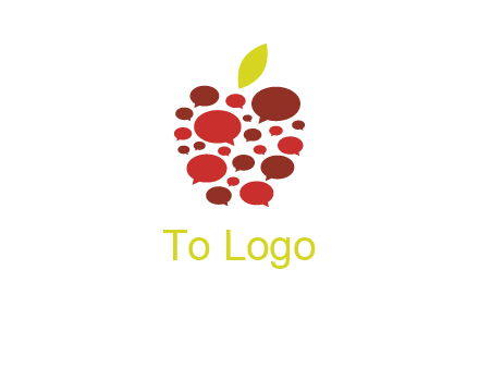 chat bubbles in apple communication logo