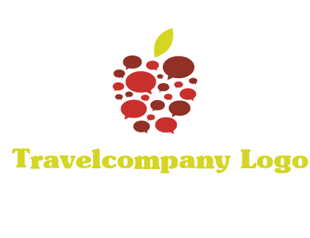 chat bubbles in apple communication logo