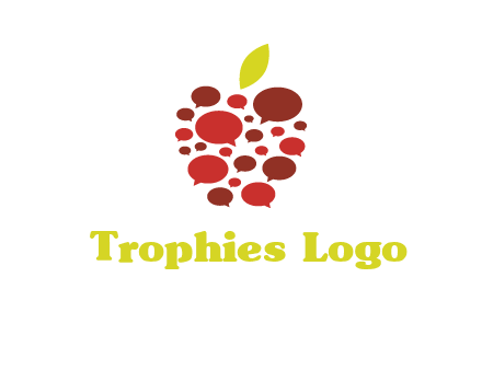 chat bubbles in apple communication logo