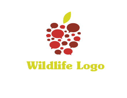 chat bubbles in apple communication logo