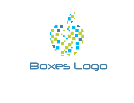 boxes forming apple logo