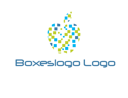 boxes forming apple logo