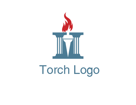 torch icon on a courthouse