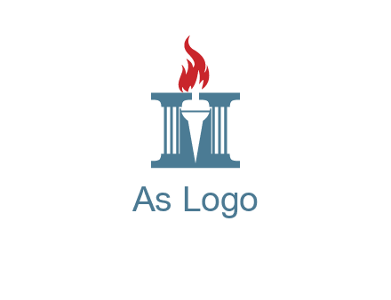 torch icon on a courthouse