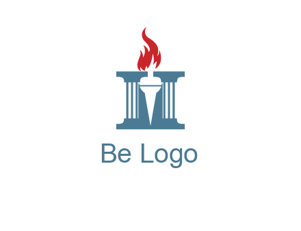 torch icon on a courthouse