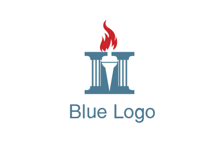 torch icon on a courthouse