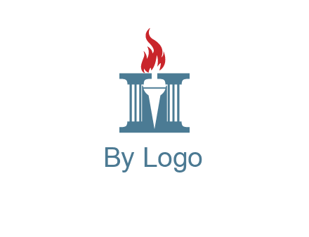 torch icon on a courthouse