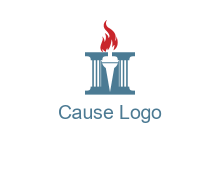 torch icon on a courthouse