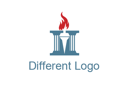 torch icon on a courthouse