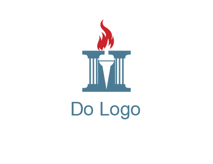 torch icon on a courthouse