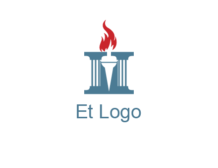 torch icon on a courthouse