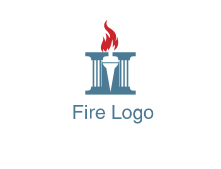 torch icon on a courthouse