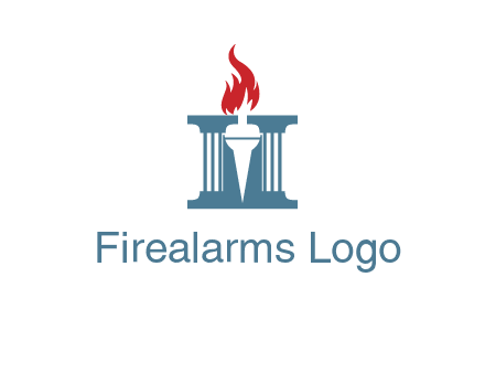 torch icon on a courthouse