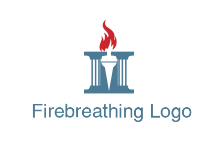 torch icon on a courthouse