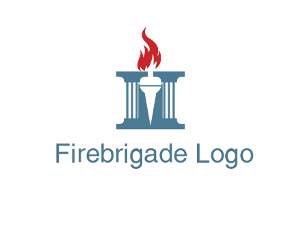 torch icon on a courthouse