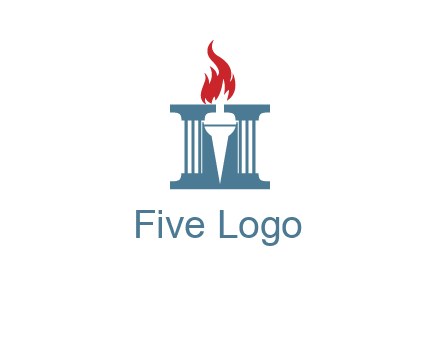 torch icon on a courthouse