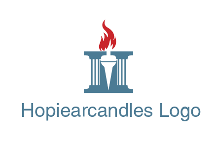 torch icon on a courthouse
